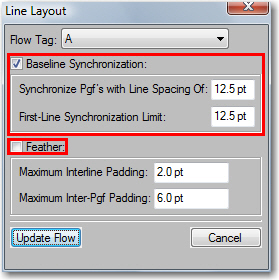Adobe FrameMaker: Baseline Synchronization