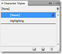 Adobe InDesign: Save the highlighting as a Character Style