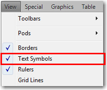 Adobe FrameMaker: Show Text Symbols