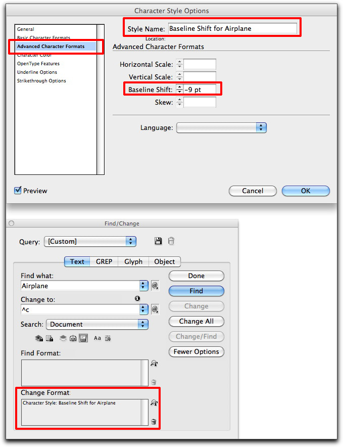 Adobe InDesign CS4 & CS5: Apply a Character Style during the Find/Change