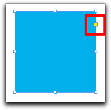 Adobe InDesign CS5: Click the yellow square to edit the corners