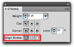Adobe Illustrator CS5: Stoke Alignment