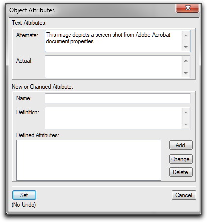 Adobe FrameMaker 10: Object Attributes dialog box