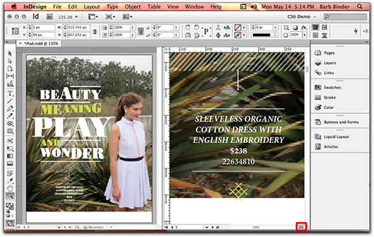 Adobe InDesign: Split window turned off