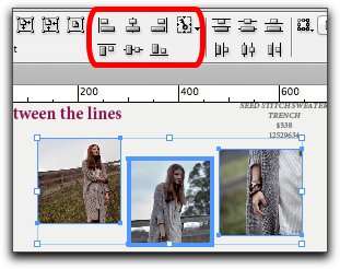 Adobe InDesign CS6: Align to Key Objects