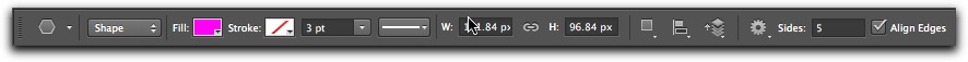 Adobe Photoshop CS6: The newly-reorganized vector tool options bar