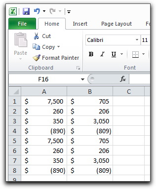 Adobe InDesign: Formatting numbers with dollar signs in Excel