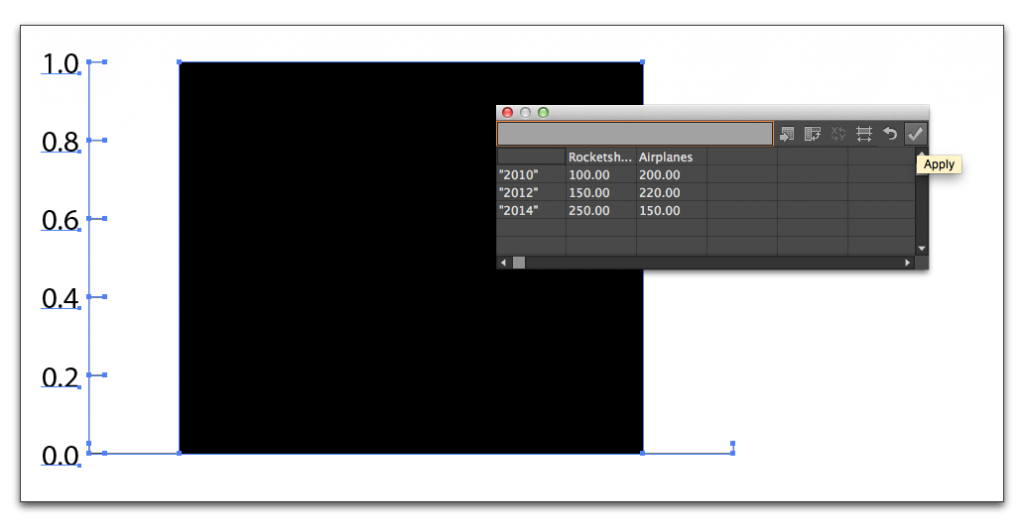 Adobe Illustrator: Add data to the panel by typing, pasting from a spreadsheet or by importing a tab-delimited text file