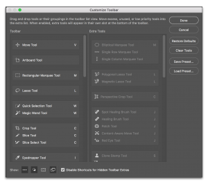 Adobe Photoshop CC 2015: Customize the Toolbar