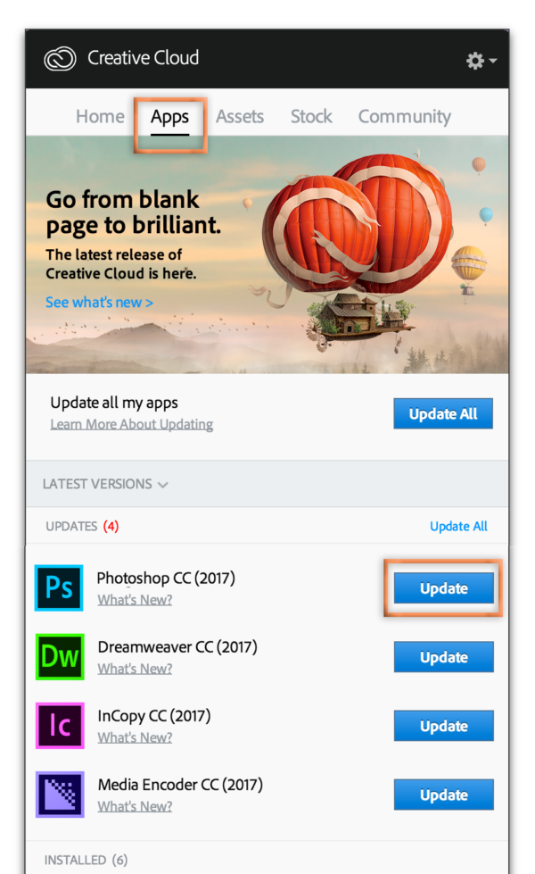 adobe creative cloud desktop app not working