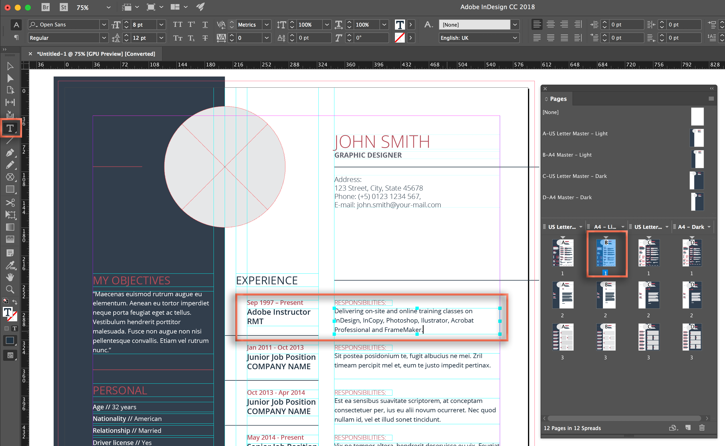 adobe templates for indesign